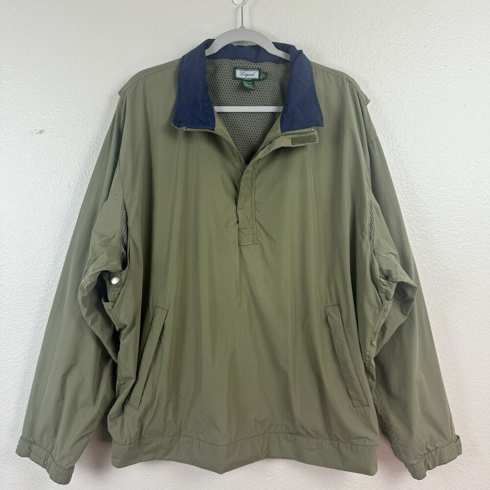 Men’s House Of Carrington Legend Pullover 1/4 Zip Golf Jacket Olive Green XL